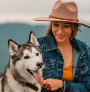 Irina Patten Headshot with her dog